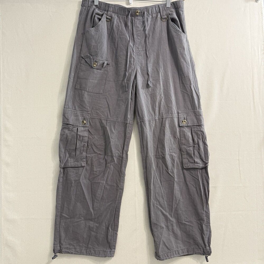 Rachel Paige Cargo Pants Joggers Street Wear Gray XL Women